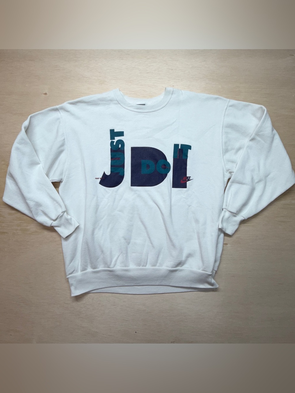 Vintage 90s Nike Just Do It Sweatshirt Mens L Mini Swoosh Retro Sportswear USA